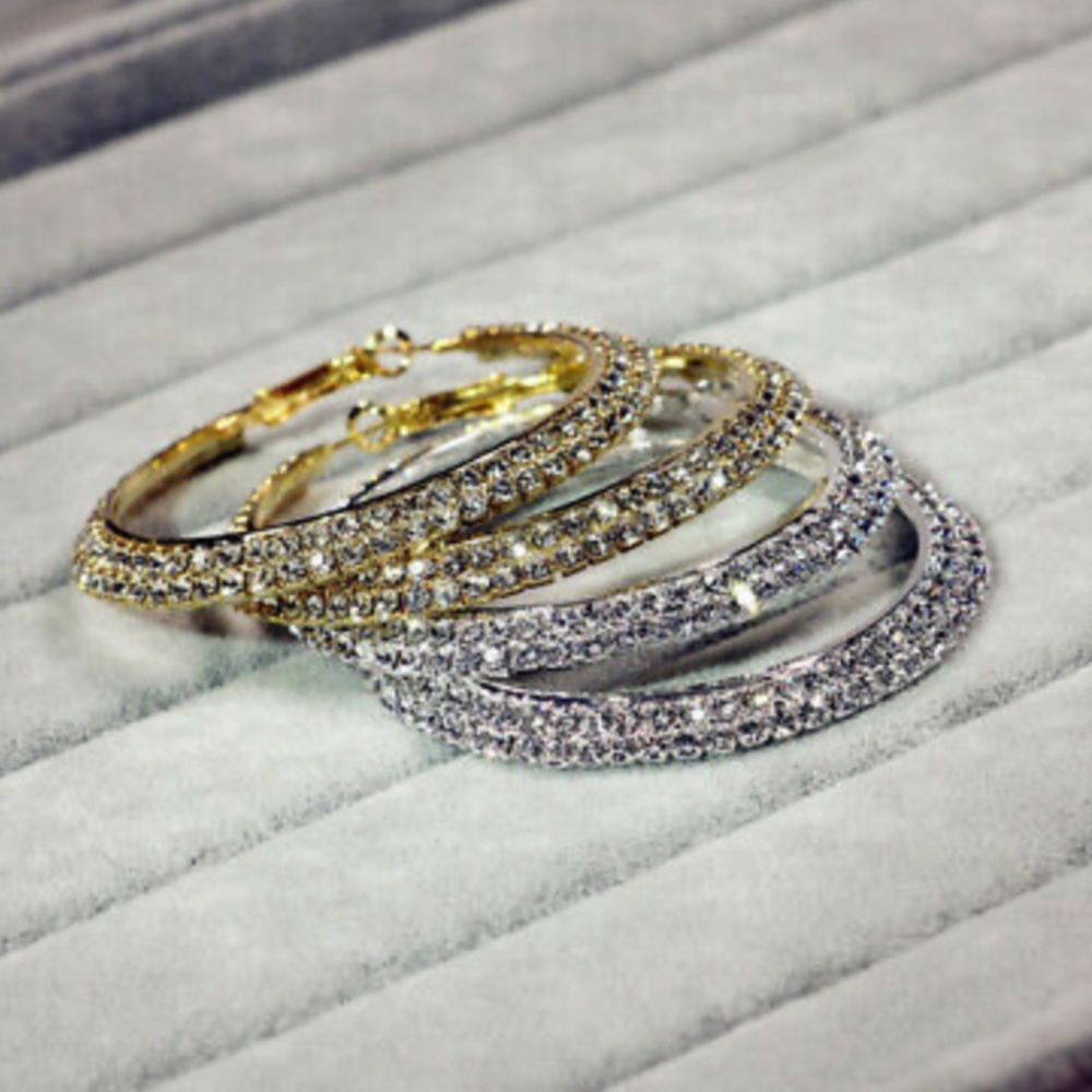 New 18k gold plated hoop earrings - Picture 2 of 4